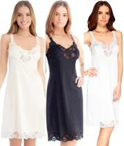 Comprar 2012 Paquete 2 Dos Fondo Vestido Ilusion Antiestatico Encaje