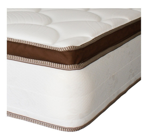 Imagen 3 de 4 de Colchón Matrimonial de resortes Bio Mattress Resortes Superlastick Manchester blanco - 135cm x 190cm x 28cm con pillow top