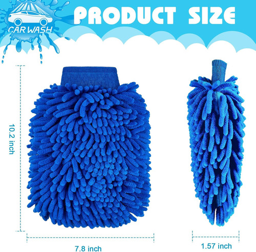 Toulite 16 Manoplas De Lavado De Automóvil De Chenilla De Mi