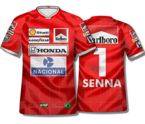 Camisa Camiseta F1 Formula 1 Senna Mclaren Retrô 1993
