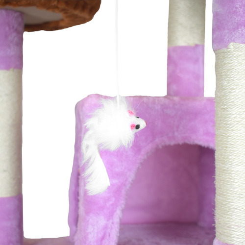 Arbol Rascador Para Gato Torre Para Gato 170 Cm Fancy Pets Color Morado-Cafe