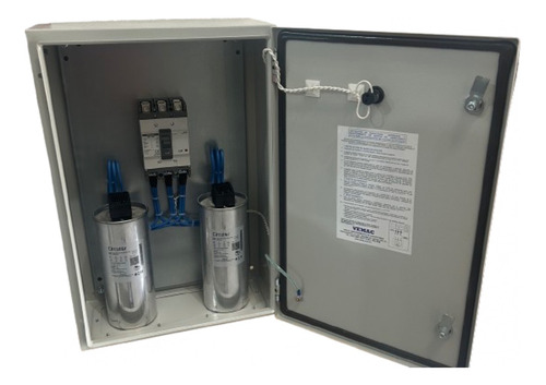 Banco De Capacitores Fijo 25 Kvar Con Interruptor Y Gabinete