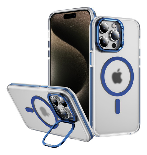 Funda De Teléfono Transparente Con Carga Inalámbrica Magnetic Soporte De Lujo Para iPhone