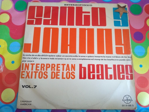 Santo Y Johnny Lp Interpretan Exitos De Los Beatles (Usado)
