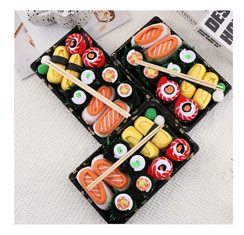 Juego De Calcetines Divertidos Forma Sushi Gourmet 5 Pares Multicolor Sushi Gourmet Unitalla