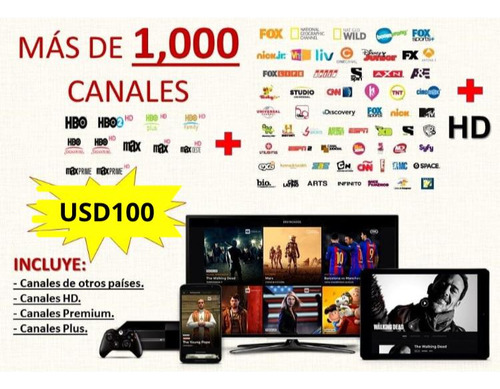 Servicio De Tv Con Más De 1200 Canales