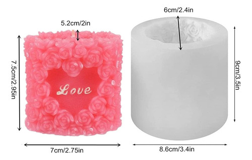 Moldes Silicona Rosa Para Velas Y Jabones Moldes Para Tartas