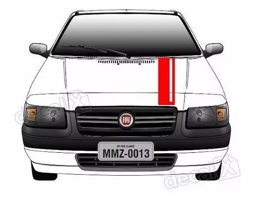 Adesivo Faixa Lateral Fiat Uno Mille Imp346