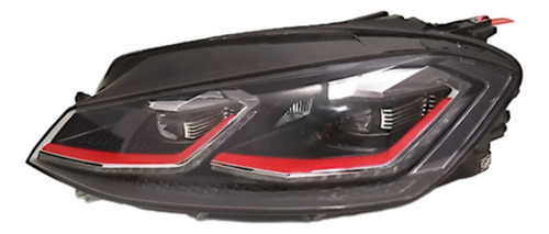 Par Farol Golf Mk7.5 2014 A 17 Elétrico Com Friso Vermelh Rf
