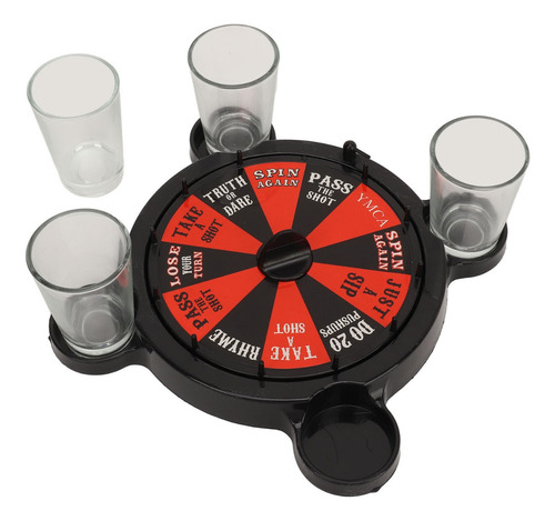 Juego De La Ruleta Retos Shots + 4 Vasos Amigos Bar