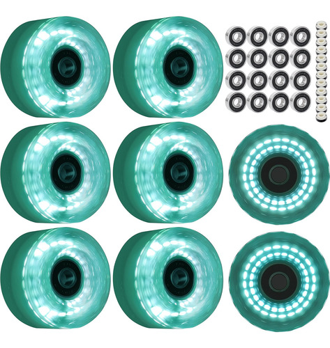 Fomoteam Ruedas De Patinaje Luminosas Con Rodamientos Instal