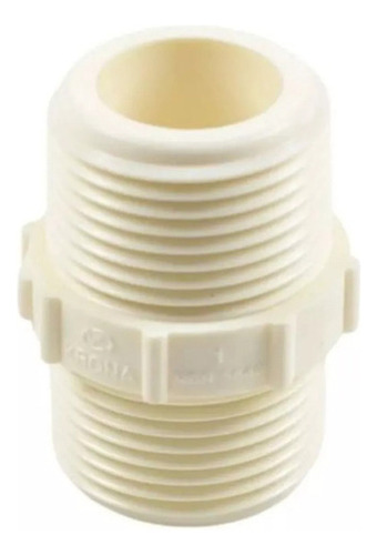Kroma Transição Junta Soldável para Junta Roscável 4 Uni Nipel Niple Emenda União 1/2 X 1/2 Pvc Branco
