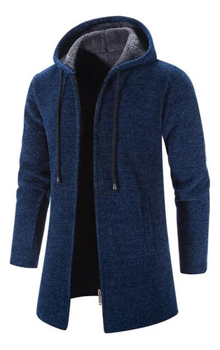 Chaqueta De Lana Para Hombre, Otoño, Invierno, Longitud Medi