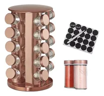 Comprar Porta Temperos Condimentos 20 Potes Giratorio Rose Gold