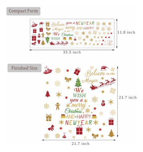 Calcomanías De Pared Con Citas De Feliz Navidad Para Decorar