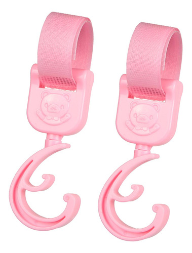 Para Cochecito De Bebé, Ganchos Para Carrito De Bebé, Rosa
