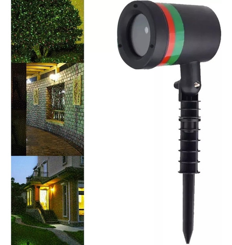 Reflector Laser Led Multi Puntos Rojo Verde Exterior Lluvia