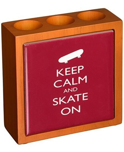 Rikki Knight Keep Calm And Skate On - Diseño De Color Rosa