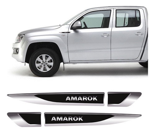 Par De Aplique Lateral Amarok 2011/2019 Emblema Resinado