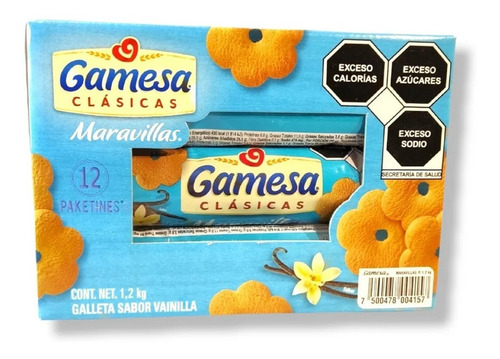 Galletas Maravillas Gamesa Clasicas 12 Paketines De 100g C/u