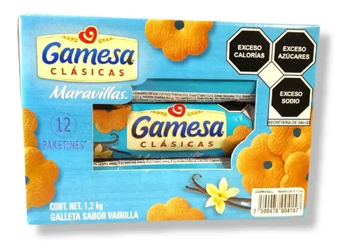 Galletas Maravillas Gamesa Clasicas 12 Paketines De 100g C/u