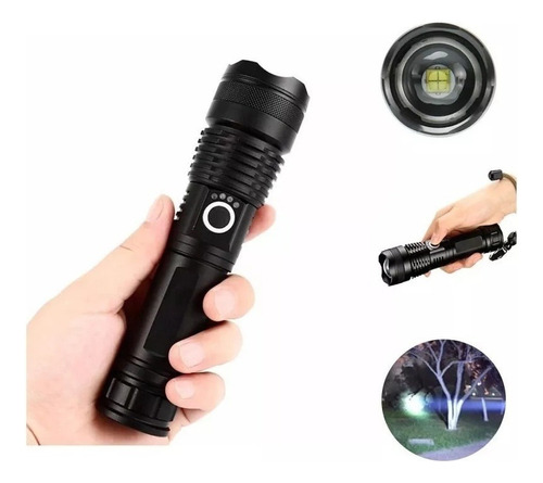 Tactical Lamp Powerful Led P50 Lumens Zoom