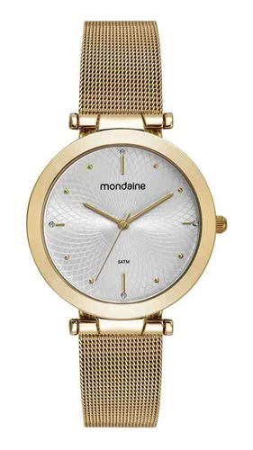 Relógio Mondaine Dourado Feminino 32524lpmvde1 Cor do fundo Branco