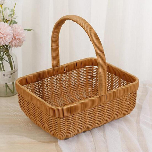 Cesta De Picnic De Ratán Sintético, Cesta Para Recoger , S