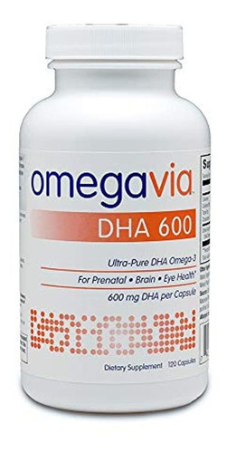 Omegavia Dha 600 Mg Omega-3 Aceite De Pescado, 120 Cápsulas