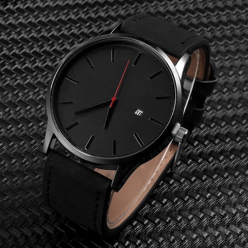 Reloj Fechero Analogo Hombre Caballero Cuero Ilusion Of Time