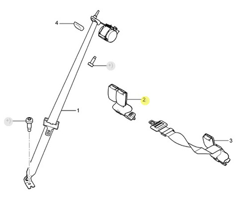 Hebilla Cinturon Segu Tras Central Der Ford Ecosport 03/12