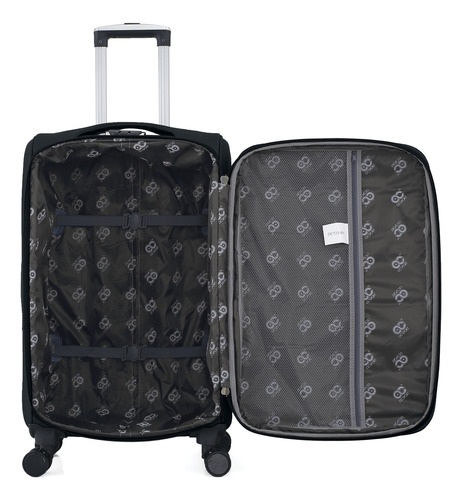 Set De 3 Maletas Ocsport, Semirigida De Tela Resistente Negro Set De 3 Maletas Marca Ocsport Semi Rigidas De Tela Resistente Oct24006