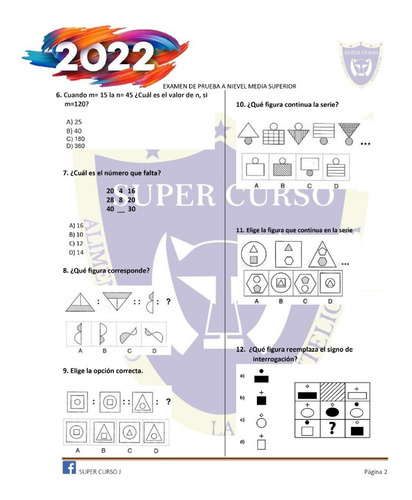 Examen Comipems 2020 1°(libro De Entrenamiento)128 Preguntas