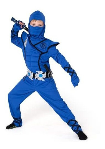 Disfraz Talla Small (5-7 Años) Para Niño De Ninja Azul