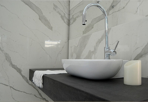 Porcelanato San Pietro Calacata White Pulido 80x160 1ra 