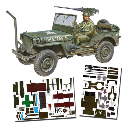 Jeep Willis A1 Escala 1.25 Papercraft