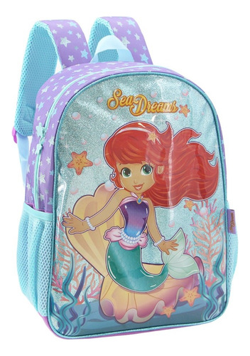 Mochila Escolar Jardin Urbana Nena Sirena Reforzada Infantil