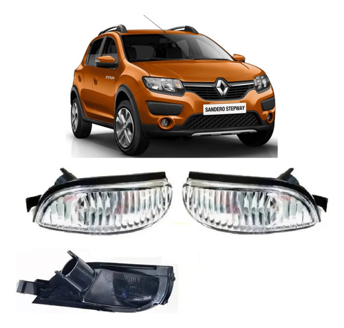 Par Pisca Seta Retrovisor Sandero Stepway 2018 2019 2020