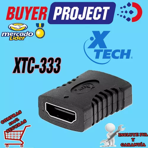 XTECH ADAPTADOR CON CONECTOR HDMI HEMBRA HEMBRA XTC-333