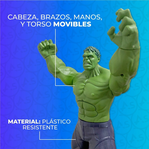 Imagen 3 de 9 de Muñecos Articulados Figura Accion Avengers Grande Luz Sonido
