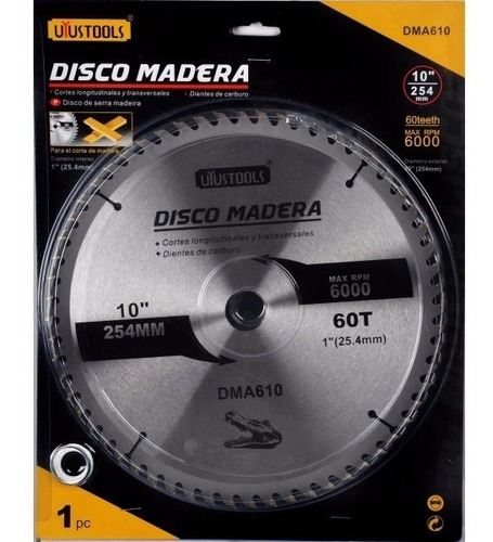 Disco Madera 10 X 60t Uyustools. 