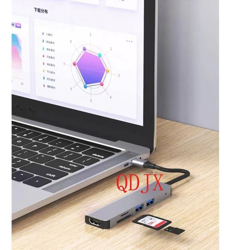Hub Adaptador Usb Tipo C 5 En 1 Para Mac Macbook Windows