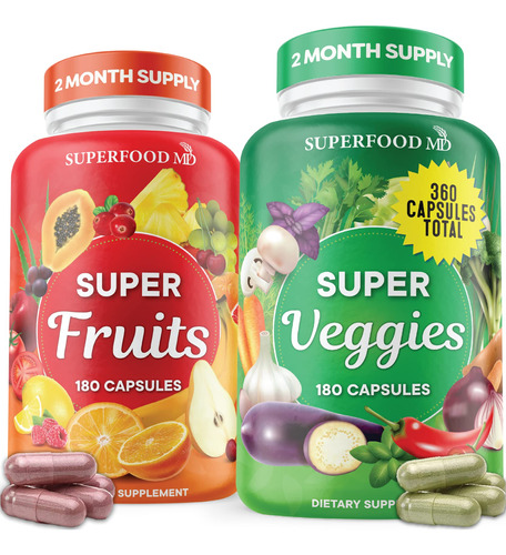 Superfood Suplemento De Frutas Y Verduras  360 Cpsulas De Fr