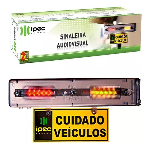 Sinalizador Cuidado Veiculo Sinaleira Led Ipec Bivol Garagem