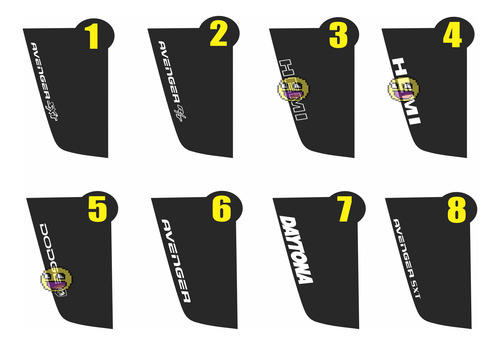 Stickers Franjas Para Cofre Avenger 1 Pieza Varios Modelos