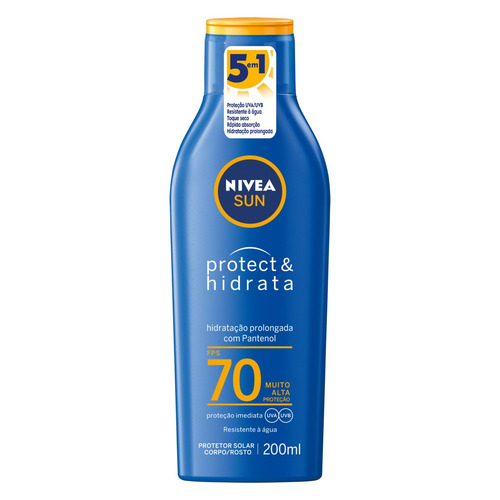 Imagem 1 de 1 de Protetor solar Nivea Sun Protect & Hidrata FPS70 200 ml