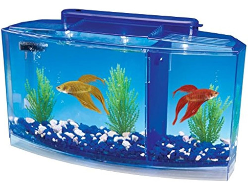 Penn Plax Deluxe Triple Betta Bow Aquarium Tank 07gallon