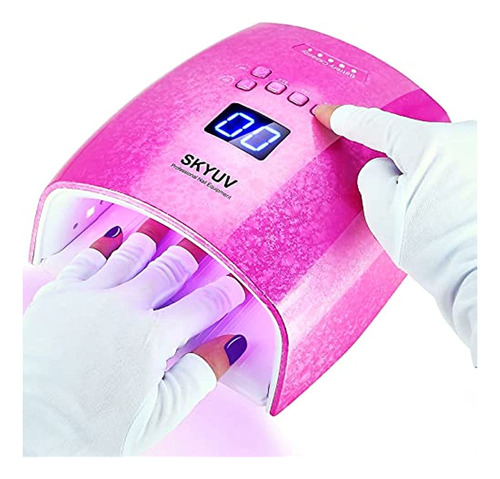 Lámpara De Uñas Led Uv Inalámbrica Recargable, Skyuv Luz De 