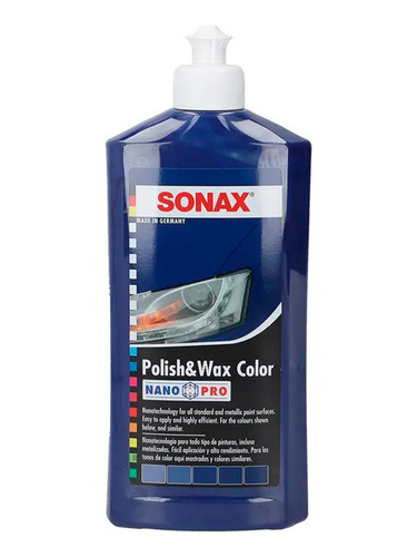 Cera Para Automóvil 500ml Azul Pulidora Sonax