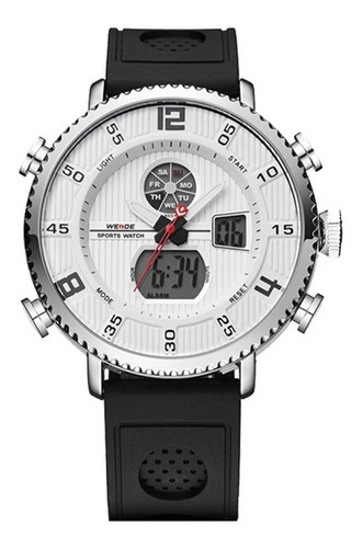 Relógio Masculino Weide Anadigi Wh-6106 - Preto E Branco